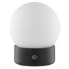 Brilliant lampada da tavolo LED Dori con sfera bianca, luce calda 2700 Kelvin, IP44