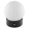 Brilliant lampada da tavolo LED Dori con sfera bianca, luce calda 2700 Kelvin, IP44