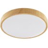 Brilliant Plafoniera rotonda LED Teranon, bordo color legno chiaro, 3000 Kelvin luce calda