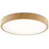 Brilliant Plafoniera rotonda LED Teranon, bordo color legno chiaro, 3000 Kelvin luce calda
