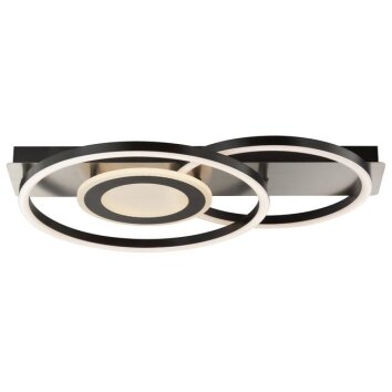 Brilliant Plafoniera LED Maureen con anelli, funzione memoria, 3000 Kelvin luce calda