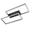 Brilliant plafoniera LED Jorvic con cornici e schermo nero, 3000 Kelvin luce calda