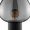 Brilliant Lampada da tavolo Ligari moderna con paralume a goccia grigio fumo