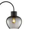 Brilliant lampada da terra ad arco Ligari moderna con paralume a goccia grigio fumo
