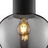 Brilliant Plafoniera moderna Ligari con paralume in vetro grigio fumo a forma di goccia