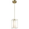 Brilliant Lampada a sospensione Dolly in stile rustico, con gabbia geometrica dorata