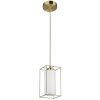 Brilliant Lampada a sospensione Dolly in stile rustico, con gabbia geometrica dorata
