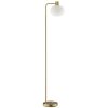 Brilliant Leuchten lampada da terra Fanny con sfera in vetro bianco, stile country