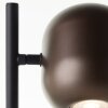 Brilliant lampada da tavolo Jane, testa marrone arrotondata orientabile per la lettura