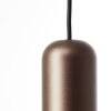 Brilliant Lampada a sospensione lineare Jane con 5 paralumi cilindrici marroni