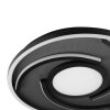 Brilliant Plafoniera LED Hardy con linee curve, schermo nero, 2700 Kelvin bianco caldo