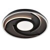 Brilliant Plafoniera LED Hardy con linee curve, schermo nero, 2700 Kelvin bianco caldo