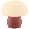 Brilliant Leuchten Lampada a fungo Dupos, LED 2700 Kelvin bianco caldo, rossa, dimmerabile