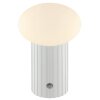 Brilliant Lampada da tavolo Venti con base cilindrica rigata, LED 3000 Kelvin bianco caldo