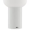 Brilliant Lampada da tavolo Venti con base cilindrica rigata, LED 3000 Kelvin bianco caldo