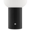 Brilliant Lampada da tavolo LED 3000 Kelvin luce calda Venti, base rigata, paralume bianco