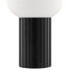 Brilliant Lampada da tavolo LED 3000 Kelvin luce calda Venti, base rigata, paralume bianco