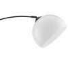 Brilliant lampada ad arco Vessa moderna con paralume bianco a semisfera