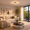 Brilliant Plafoniera geometrica LED Jorvic, cornici nere sovrapposte, 3000 Kelvin calda