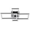 Brilliant Plafoniera geometrica LED Jorvic, cornici nere sovrapposte, 3000 Kelvin calda