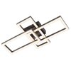 Brilliant Plafoniera geometrica LED Jorvic, cornici nere sovrapposte, 3000 Kelvin calda