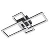Brilliant Plafoniera geometrica LED Jorvic, cornici nere sovrapposte, 3000 Kelvin calda