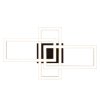 Brilliant Plafoniera geometrica LED Jorvic, cornici nere sovrapposte, 3000 Kelvin calda