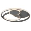 Brilliant plafoniera LED Runda, corpo antracite, anelli, memoria, 3000 Kelvin bianco caldo