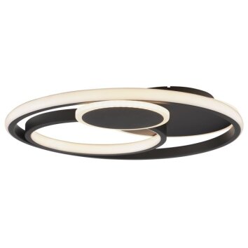 Brilliant plafoniera a doppio cerchio Runda LED, memoria, luce bianca calda 3000 Kelvin