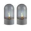 Brilliant Lampada da tavolo LED Illusion con cupola grigio fumo e luce calda 2500 Kelvin