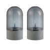 Brilliant Lampada da tavolo LED Illusion con cupola grigio fumo e luce calda 2500 Kelvin