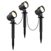 Brilliant Faretti a picchetto Kamara, LED 3000 Kelvin bianco caldo, cavo tra le teste