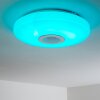 HEMLO Plafoniera LED Bianco, 1-Luce, Telecomando, Cambia colore