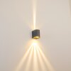 Mora Applique da esterno LED Grigio, 2-Luci