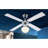 Globo CHAMPION Ventilatore Cromo, Acciaio inox, Bianco, 1-Luce