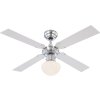 Globo CHAMPION Ventilatore Cromo, Acciaio inox, Bianco, 1-Luce