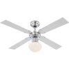 Globo CHAMPION Ventilatore Cromo, Acciaio inox, Bianco, 1-Luce