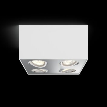 Philips Box Plafoniera LED Bianco, 4-Luci