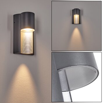 Bormio Applique da esterno Grigio, Argento, 1-Luce