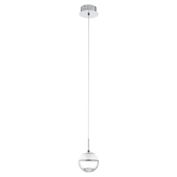 Eglo MONTEFIO 1 Lampada a sospensione LED Cromo, Cristallo ottico, 1-Luce