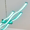 Gamsen Lampada a Sospensione LED Acciaio satinato, 3-Luci, Telecomando, Cambia colore