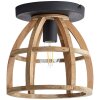 Brilliant Matrix Wood Plafoniera Nero, 1-Luce