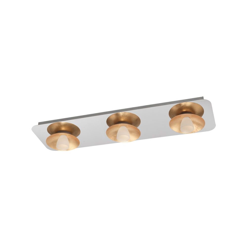 Eglo TORANO Plafoniera LED Cromo, Oro, 3-Luci main product photo