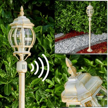Lentua Lampada da terra per esterno Oro, Bianco, 1-Luce, Sensori di movimento