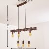 Barbengo Lampada a Sospensione Marrone, Ruggine, 4-Luci