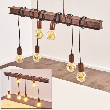 Barbengo Lampada a Sospensione Marrone, Ruggine, 4-Luci