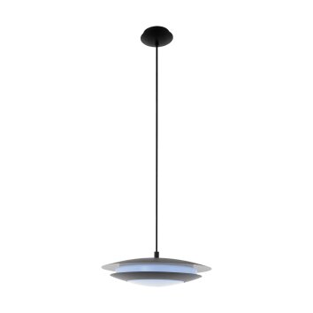 Eglo MONEVA-C Lampadario a sospensione LED Nero, 1-Luce, Cambia colore