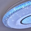 Avoriaz Plafoniera LED Bianco, 2-Luci, Telecomando, Cambia colore