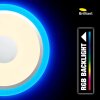 Brilliant Viktor Plafoniera LED Argento, 1-Luce, Telecomando, Cambia colore