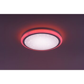 Leuchten Direkt Luisa Plafoniera LED Bianco, 2-Luci, Telecomando, Cambia colore